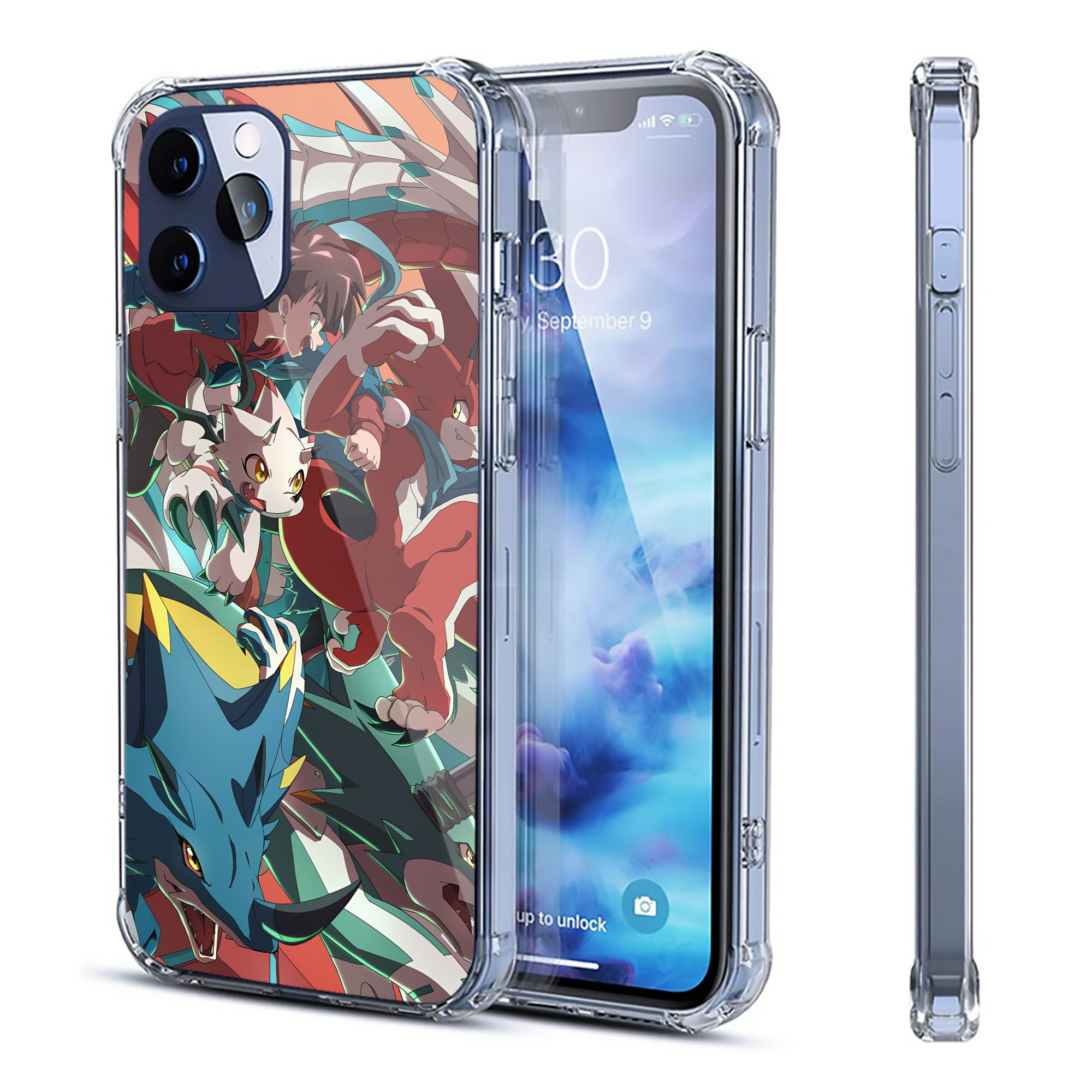 （画像用） Digimon デジタルモンスター/デジモン 【iPhone 12シリーズ対応】透明スマホケース（クリアソフトケース）